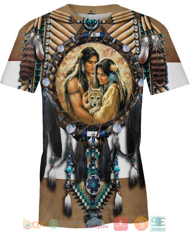 Family-Feather-Native-Motifs-3D-Shirt-Hoodie-3