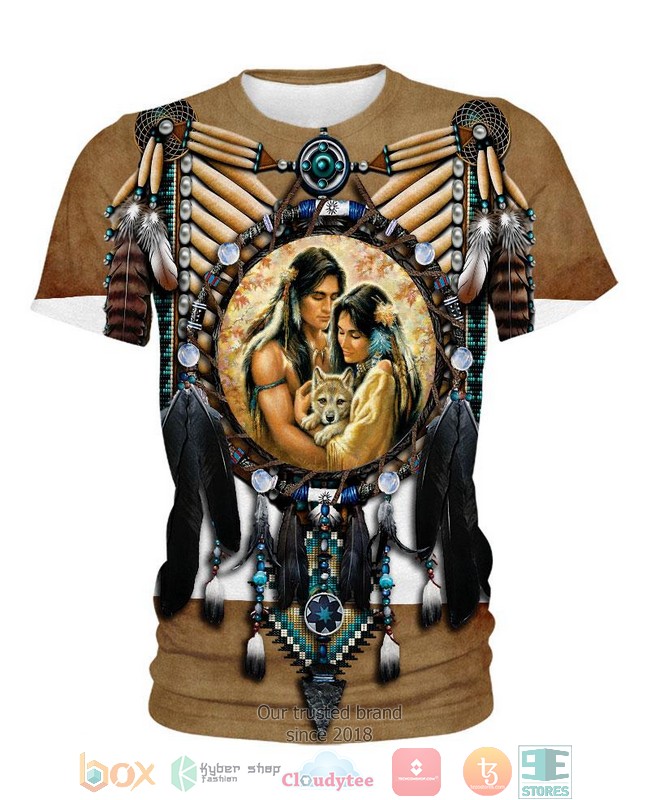 Family Feather Native Motifs 3D Shirt Family Feather Native Motifs 3D Shirt