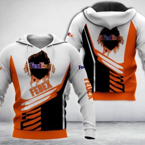Fedex White Orange 3D Hoodie
