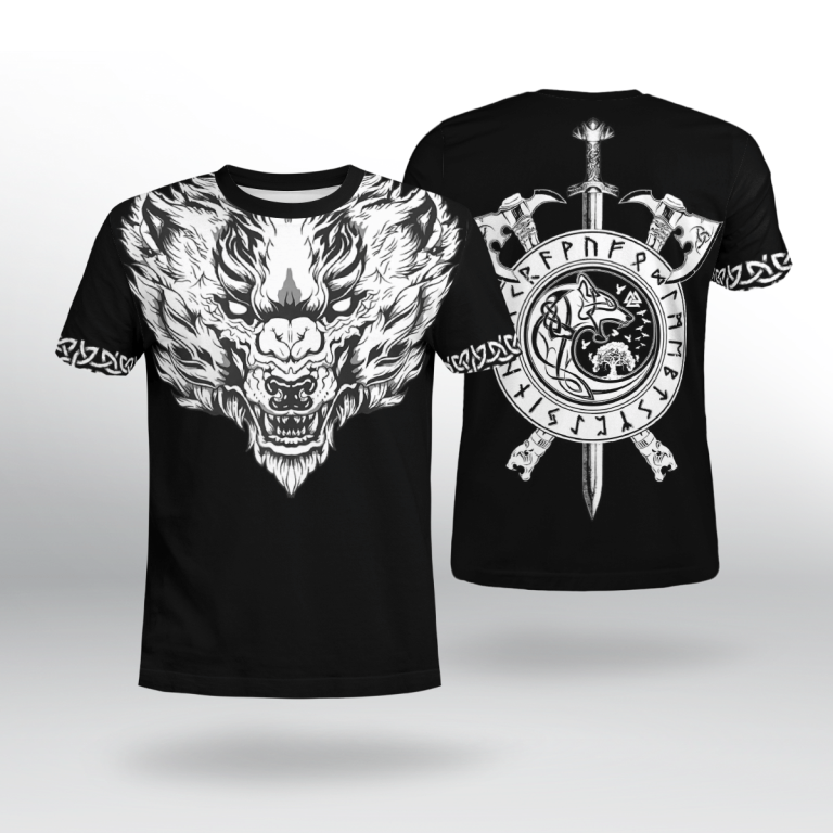 Fenrir-Wolf-Axe-Sword-3D-Shirt-Hoodie-2