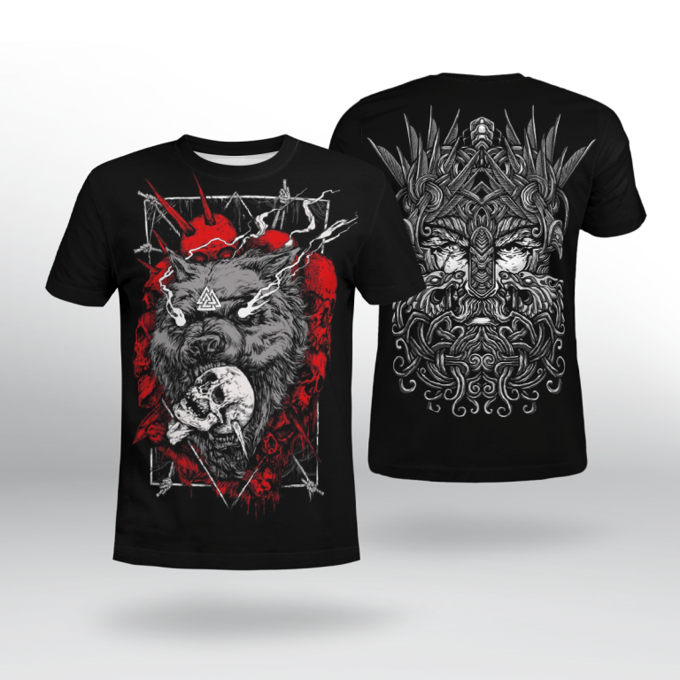 Fenrir-Wolf-Skull-3D-Shirt-Hoodie-2