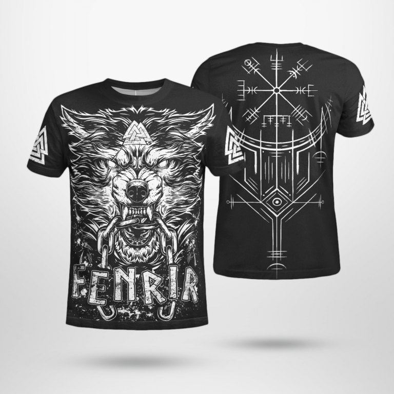 Fenrir-Wolf-Valknut-Viking-3D-Shirt-Hoodie-3