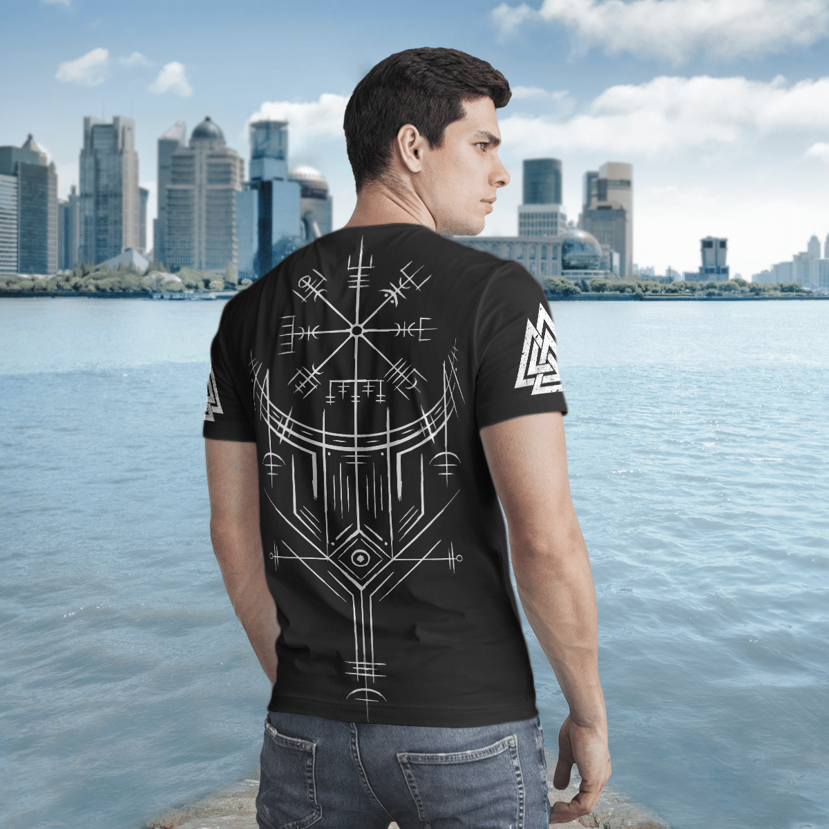 Fenrir Wolf Valknut Viking 3D Shirt Fenrir Wolf Valknut Viking 3D Shirt