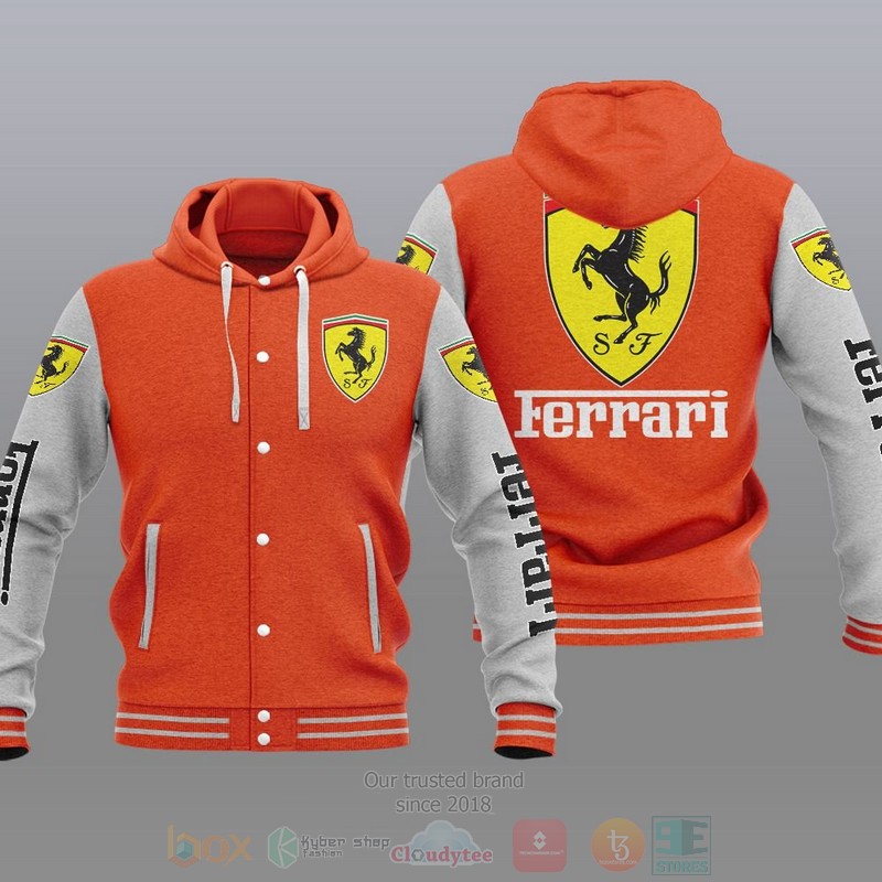 Ferrari Car Baseball Jacket Hoodie Ferrari Car Baseball Jacket Hoodie