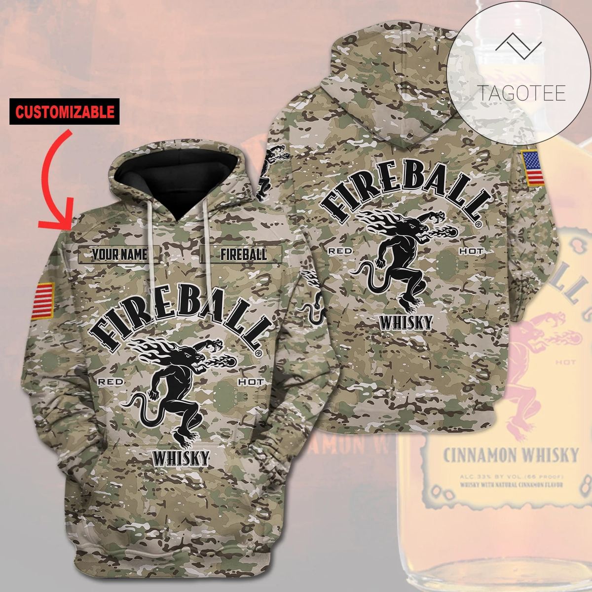 Fireball All Over Print Hoodie Fireball All Over Print Hoodie