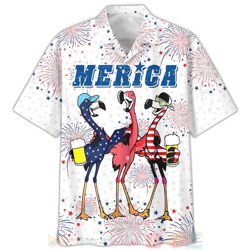 Flamingo Drinking Beer Independence Day 3D Hoodie Flamingo Drinking Beer Independence Day 3D Hoodie