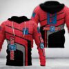 Food City Polka Dot Pattern Red Black 3D Hoodie