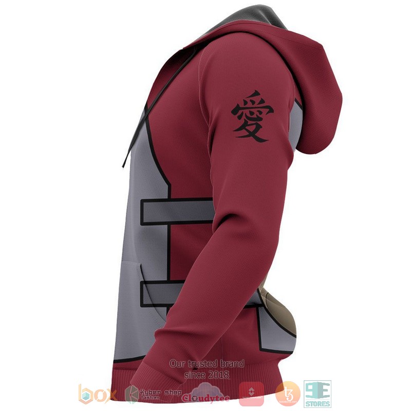 Gaara Uniform Costume Naruto Anime 3D Hoodie Gaara Uniform Costume Naruto Anime 3D Hoodie