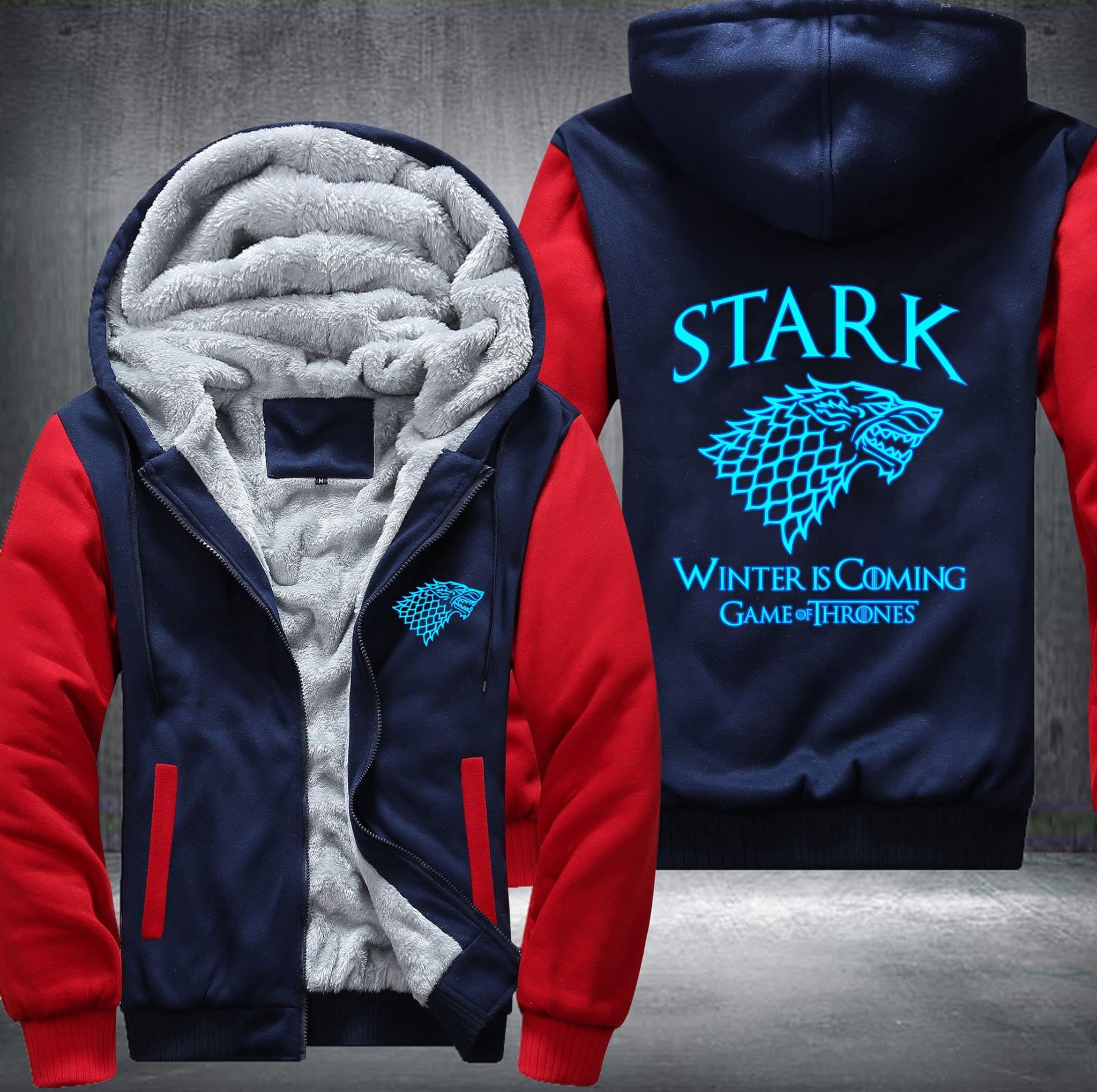 Game Of Thrones Winter Is Coming Stark Fleece Hoodie Jacket Game Of Thrones Winter Is Coming Stark Fleece Hoodie Jacket