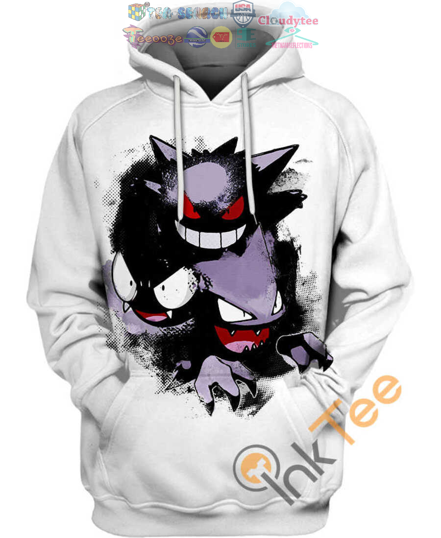 Gengar Gastly Haunter Pokemon Hoodie 3D Gengar Gastly Haunter Pokemon Hoodie 3D