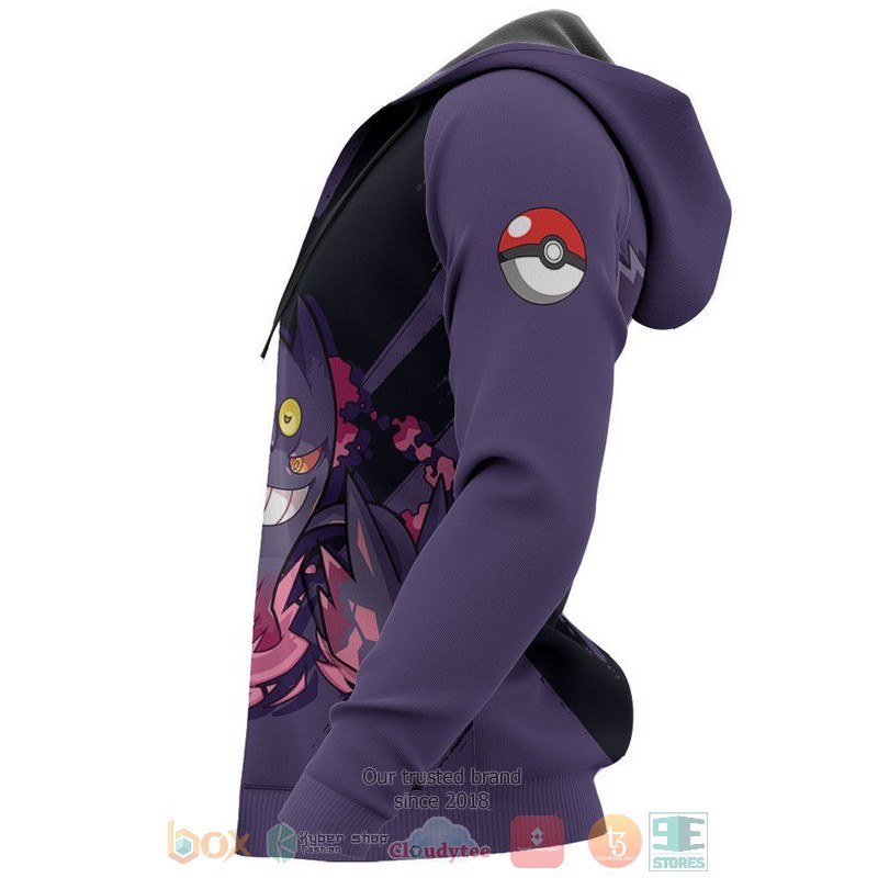 Gengar Pokemon Anime 3D Hoodie Gengar Pokemon Anime 3D Hoodie