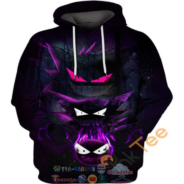 Gengar-Three-Evolve-Level-Pokemon-Hoodie-3D-3