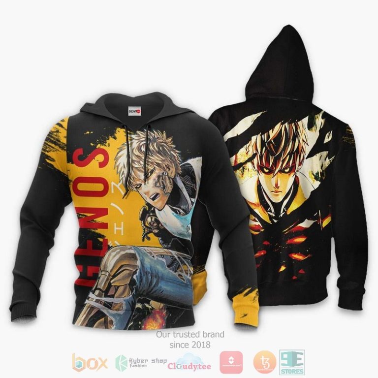 Genos-One-Punch-Man-Anime-3D-Hoodie-Bomber-Jacket-3