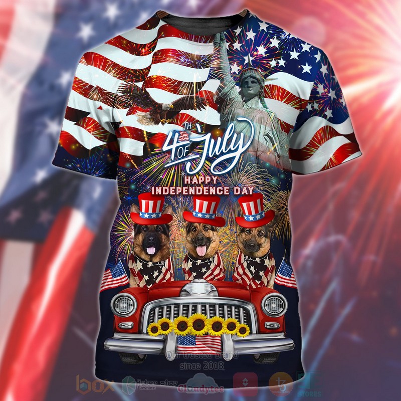 German Shepherd 4Th Of July Happy Independence Day 3D Hoodie German Shepherd 4Th Of July Happy Independence Day 3D Hoodie
