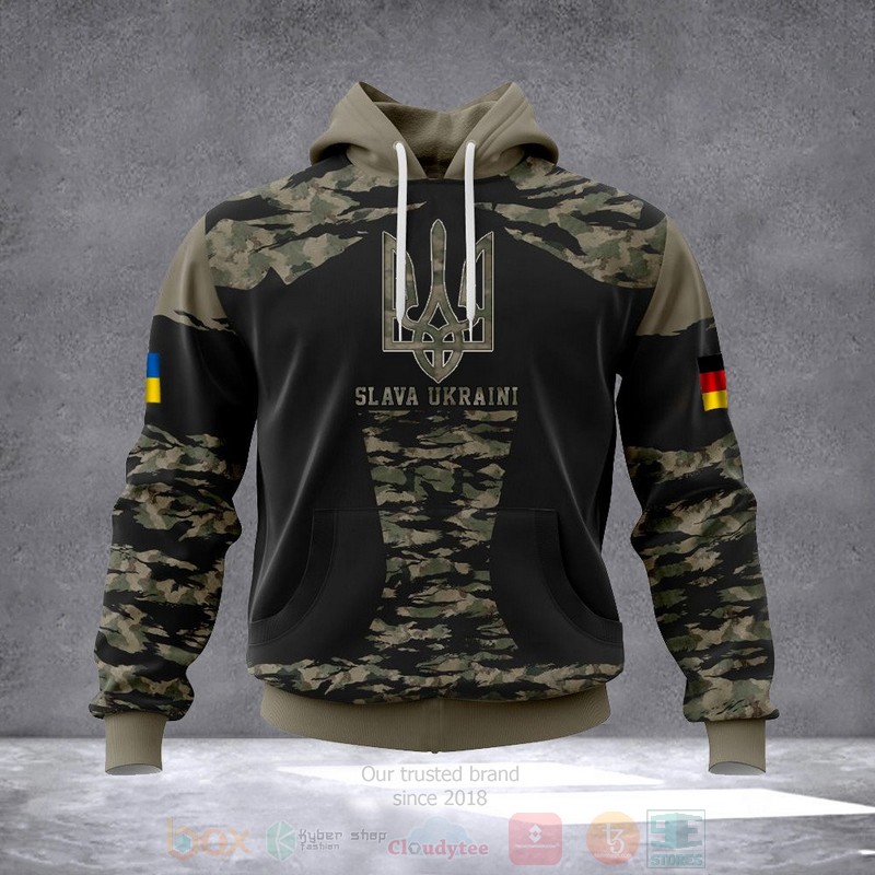 Germany Stand With Ukraine Slava Ukraini Camo German Support Ukraine 3D Hoodie Germany Stand With Ukraine Slava Ukraini Camo German Support Ukraine 3D Hoodie