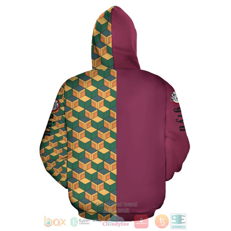 Giyu Kimetsus Costume Anime 3D Hoodie Giyu Kimetsus Costume Anime 3D Hoodie