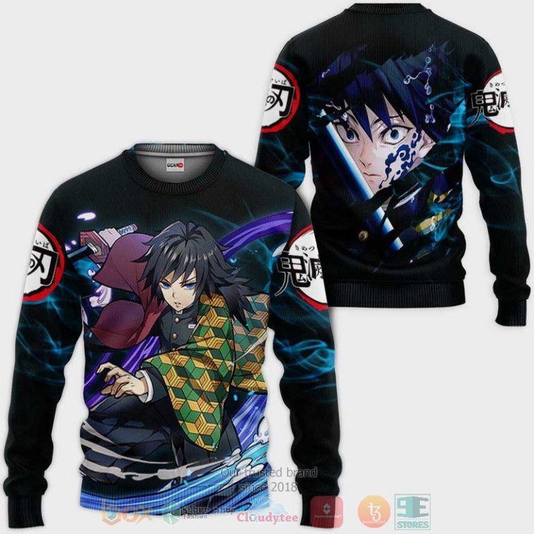 Giyu-Tomioka-Kimetsu-Anime-Black-3D-Hoodie-Bomber-Jacket-2