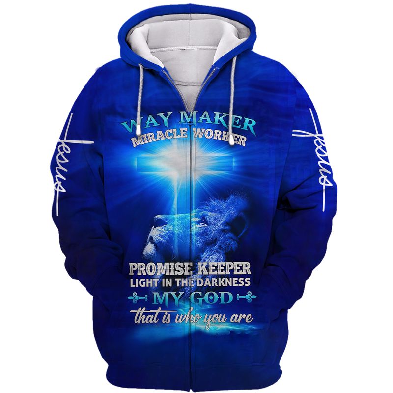 God Lion Way Maker Miracle Worker 3D Hoodie God Lion Way Maker Miracle Worker 3D Hoodie