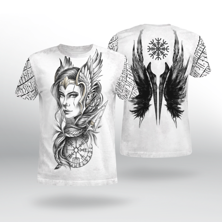Goddesses-Freya-Vegvisir-3D-Shirt-Hoodie-2