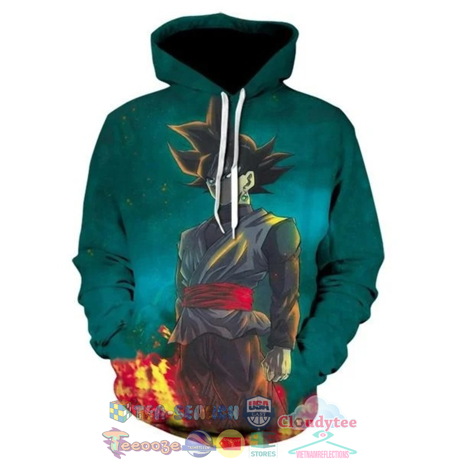 Goku Cartoon Dragon Ball Anime Dark Green 3D Hoodie Goku Cartoon Dragon Ball Anime Dark Green 3D Hoodie