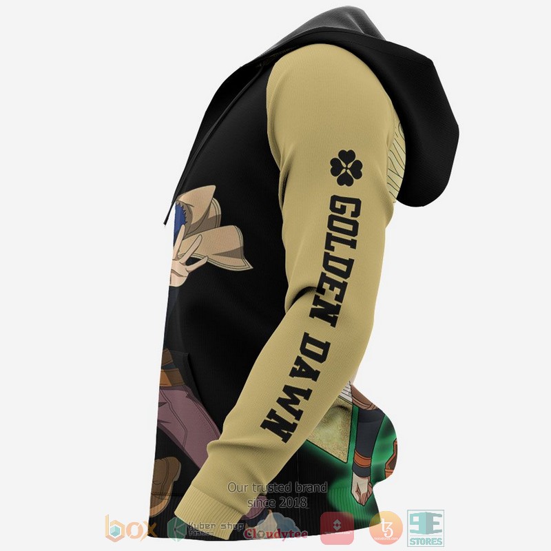 Golden Dawn Yuno Black Clover Anime 3D Hoodie Golden Dawn Yuno Black Clover Anime 3D Hoodie
