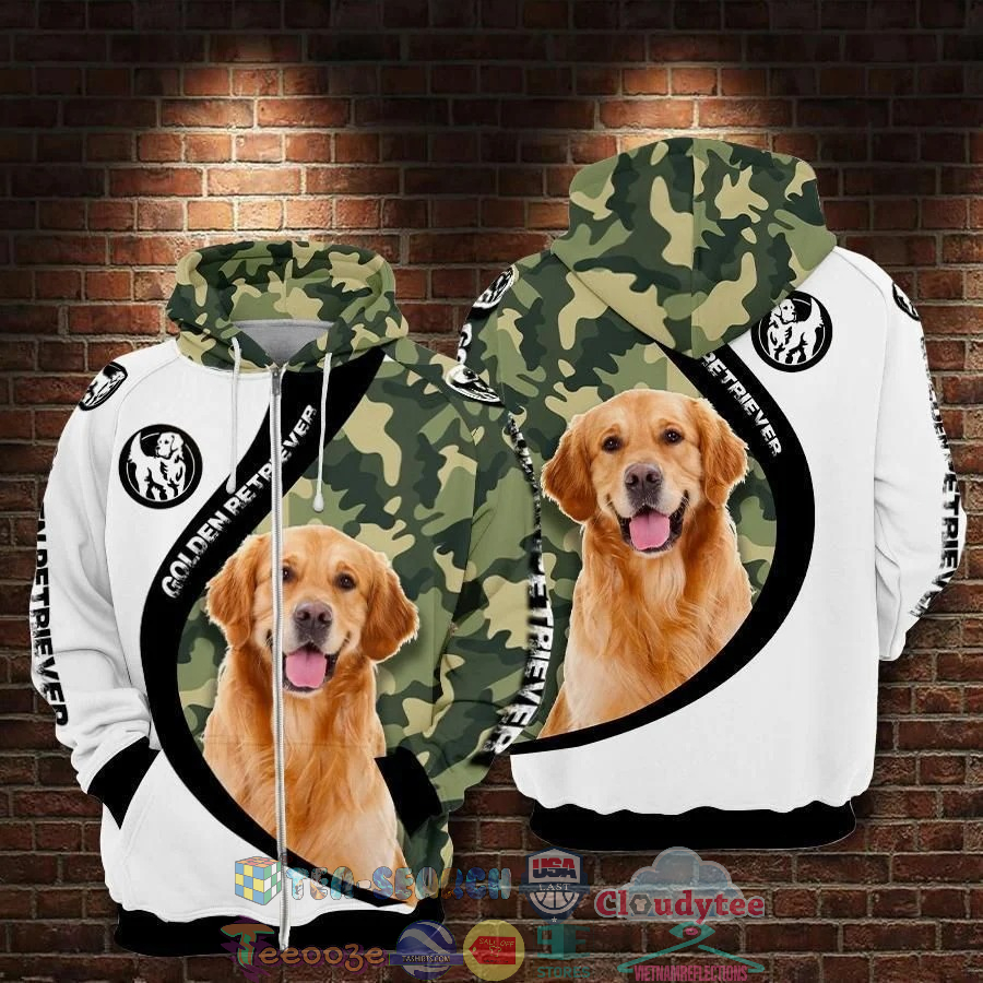 Golden Retriever Camo 3D Hoodie Golden Retriever Camo 3D Hoodie