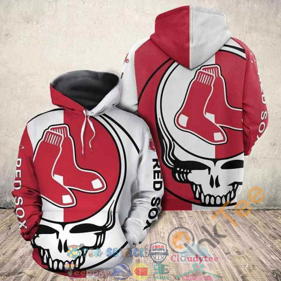 Grateful Dead Skull Mlb Boston Red Sox Hoodie 3D Grateful Dead Skull Mlb Boston Red Sox Hoodie 3D