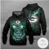 Green Bay Packers Lava Skull Hoodie