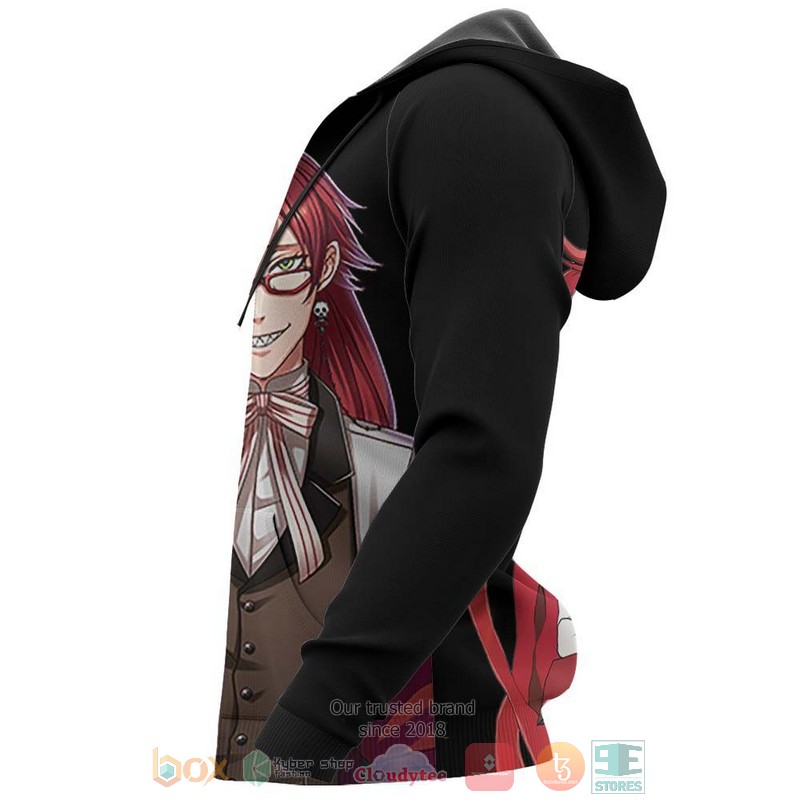 Grell Sutcliff Black Butler Anime 3D Hoodie Grell Sutcliff Black Butler Anime 3D Hoodie