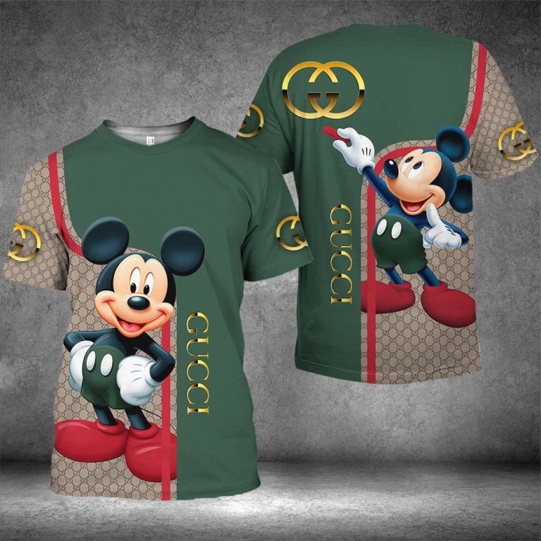 Gucci-Mickey-Mouse-Green-3D-Hoodie-Shirt-2