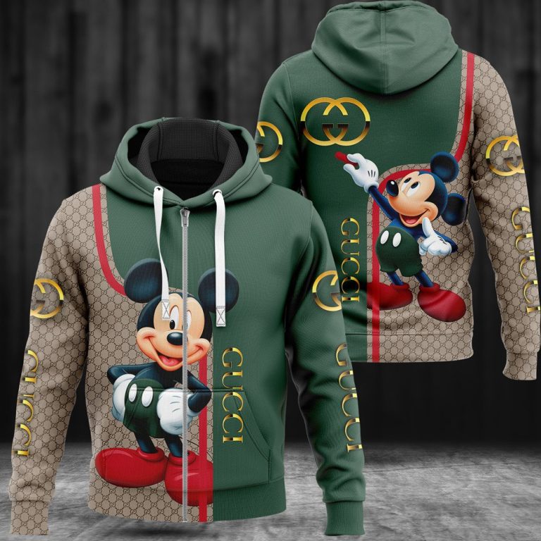 Gucci-Mickey-Mouse-Green-3D-Hoodie-Shirt-3