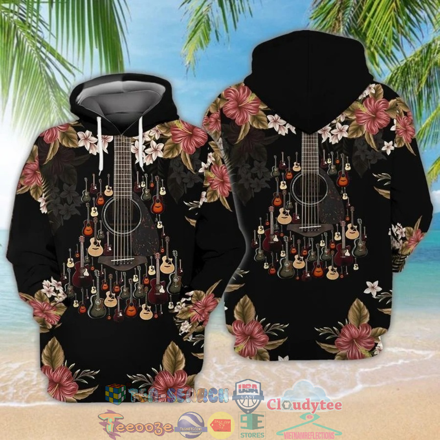 Guitar Flowers 3D Hoodie Guitar Flowers 3D Hoodie