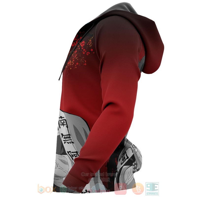 Gyomei Himejima Custom Kimetsu Anime Red 3D Hoodie Gyomei Himejima Custom Kimetsu Anime Red 3D Hoodie