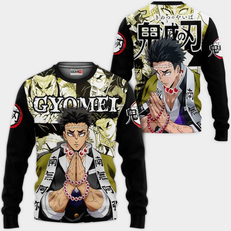 Gyomei-Himejima-Custom-Kimetsu-Anime-Yellow-Black-3D-Hoodie-Bomber-Jacket-2