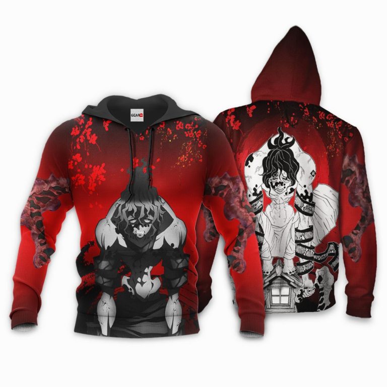 Gyutaro-Custom-Kimetsu-Anime-Red-3D-Hoodie-Bomber-Jacket-3