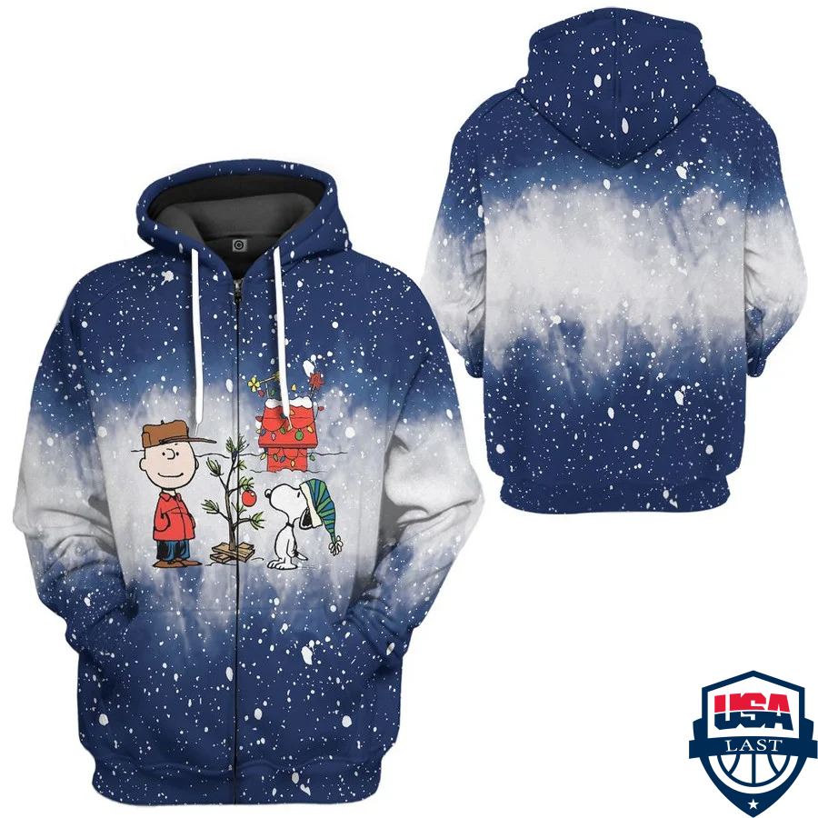 Happy Christmas With Charlie Brown And Snoopy 3D Hoodie Apparel Happy Christmas With Charlie Brown And Snoopy 3D Hoodie Apparel