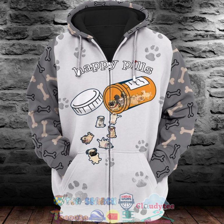 Happy-Pills-Pug-Dog-3D-Hoodie-1