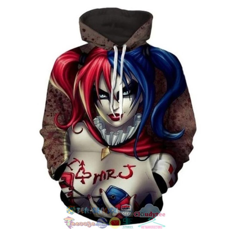 Harley-Quinn-I-Love-Mr-Joker-Red-Tattoo-3D-Hoodie-3