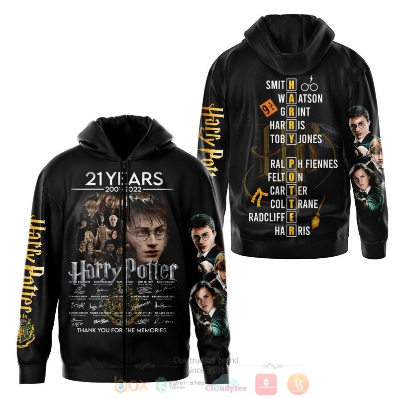 Harry Potter 21 Year 2001 2002 Movie 3D Hoodie Harry Potter 21 Year 2001 2002 Movie 3D Hoodie