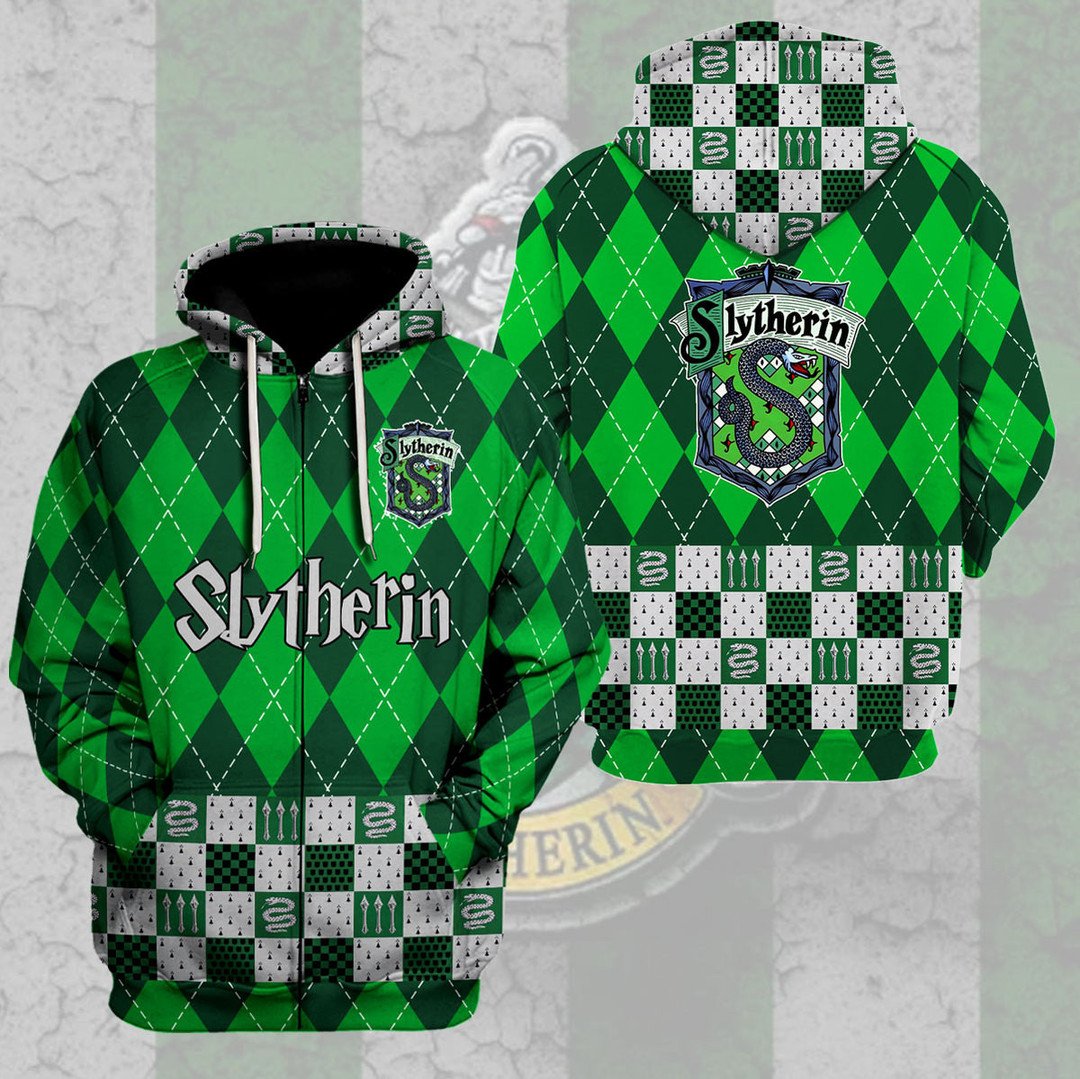 Harry Potter Slytherin 3D Hoodie Harry Potter Slytherin 3D Hoodie