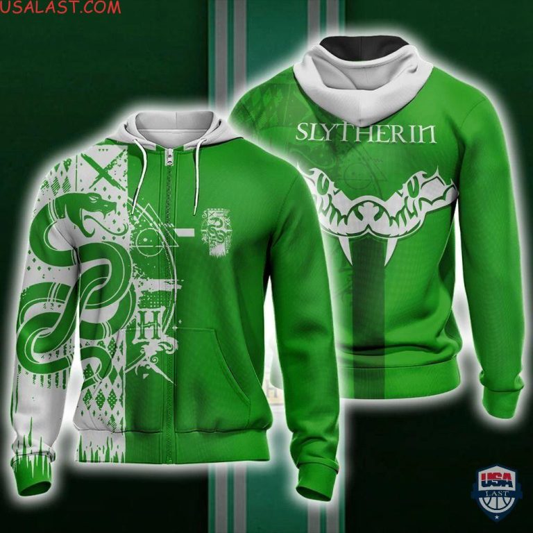 Harry-Potter-Slytherin-T-Shirt-Zip-Hoodie-Pullover-Hoodie-2