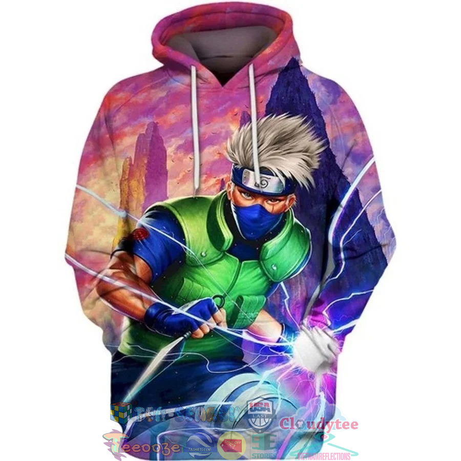 Hatake Kakashi Power Up Naruto 3D Hoodie Hatake Kakashi Power Up Naruto 3D Hoodie