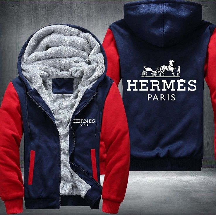 Hermes Paris Fleece Hoodie Jacket Hermes Paris Fleece Hoodie Jacket