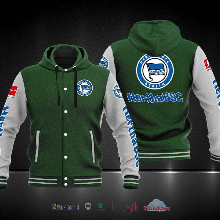 Hertha Bsc Baseball Hoodie Jacket Hertha Bsc Baseball Hoodie Jacket