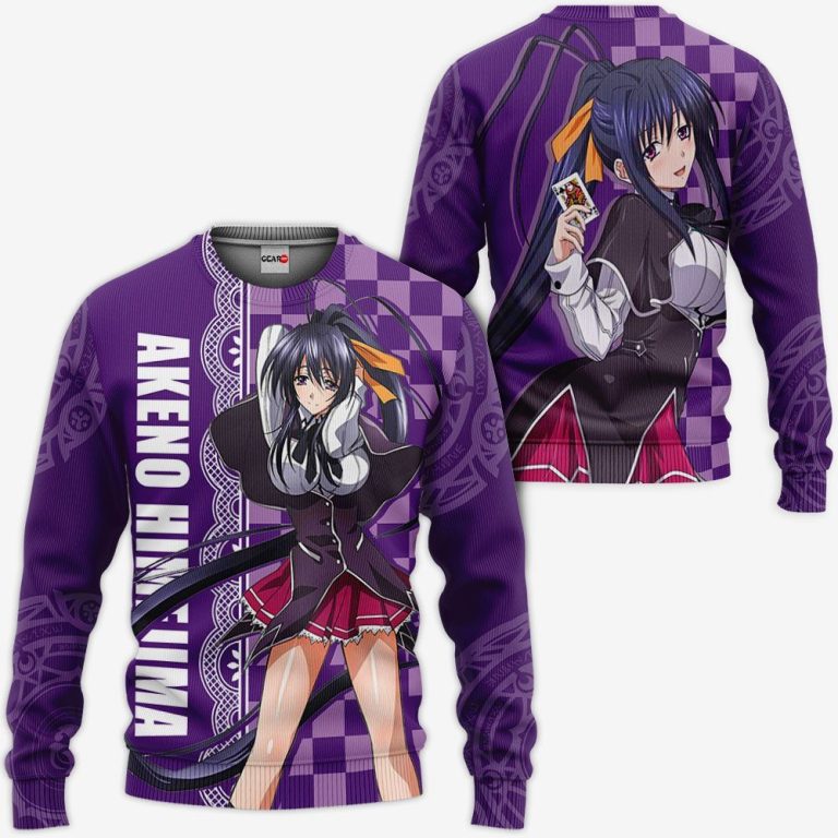 High-School-Dxd-Akeno-Himejima-Anime-3D-Hoodie-Bomber-Jacket-2