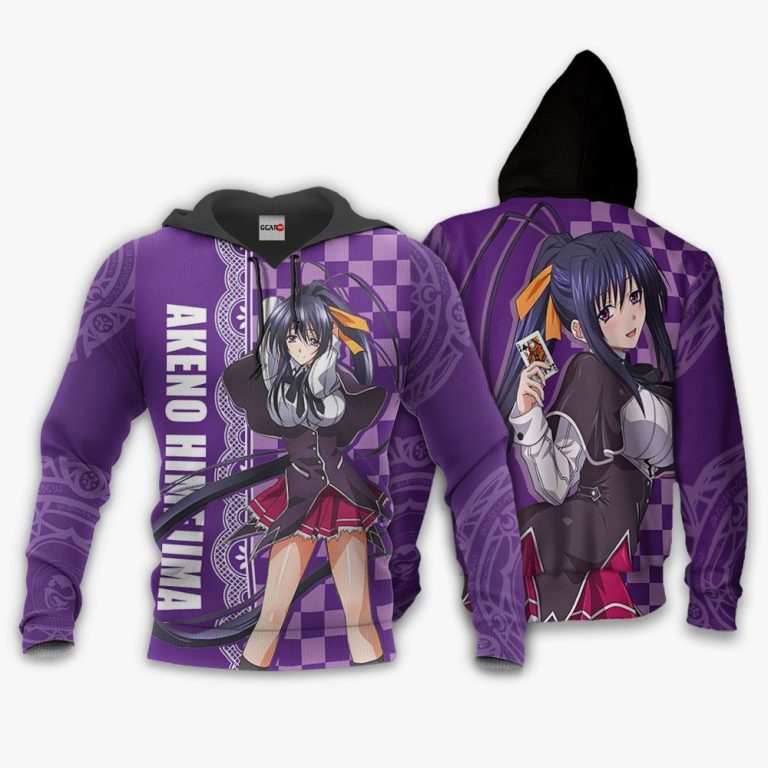 High-School-Dxd-Akeno-Himejima-Anime-3D-Hoodie-Bomber-Jacket-3