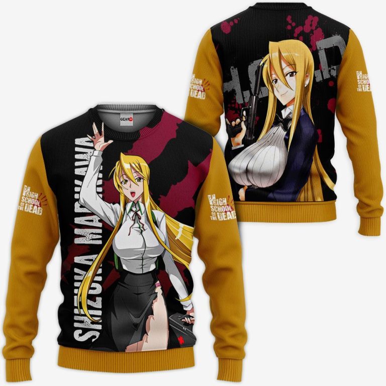 Highschool-Of-Dead-Shizuka-Marikawa-Anime-3D-Hoodie-Bomber-Jacket-2