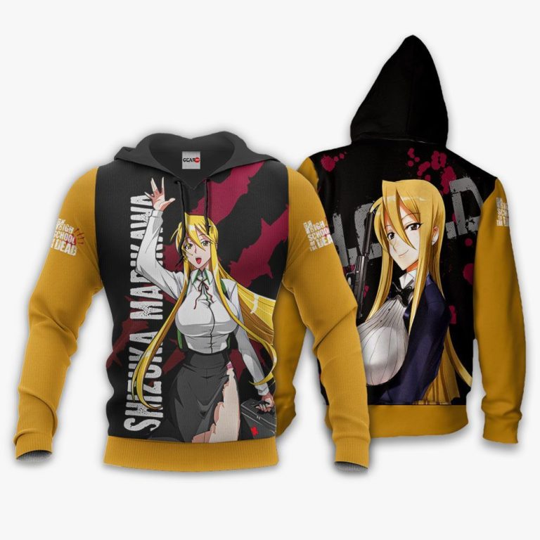Highschool-Of-Dead-Shizuka-Marikawa-Anime-3D-Hoodie-Bomber-Jacket-3