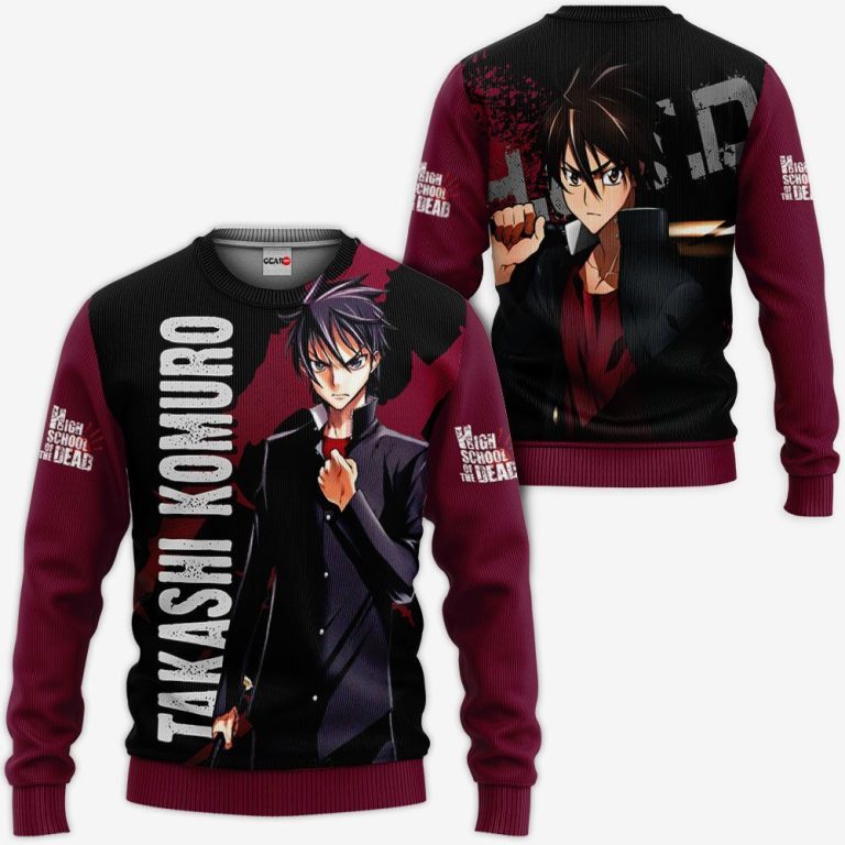 Highschool-Of-Dead-Takashi-Komuro-Anime-3D-Hoodie-Bomber-Jacket-2