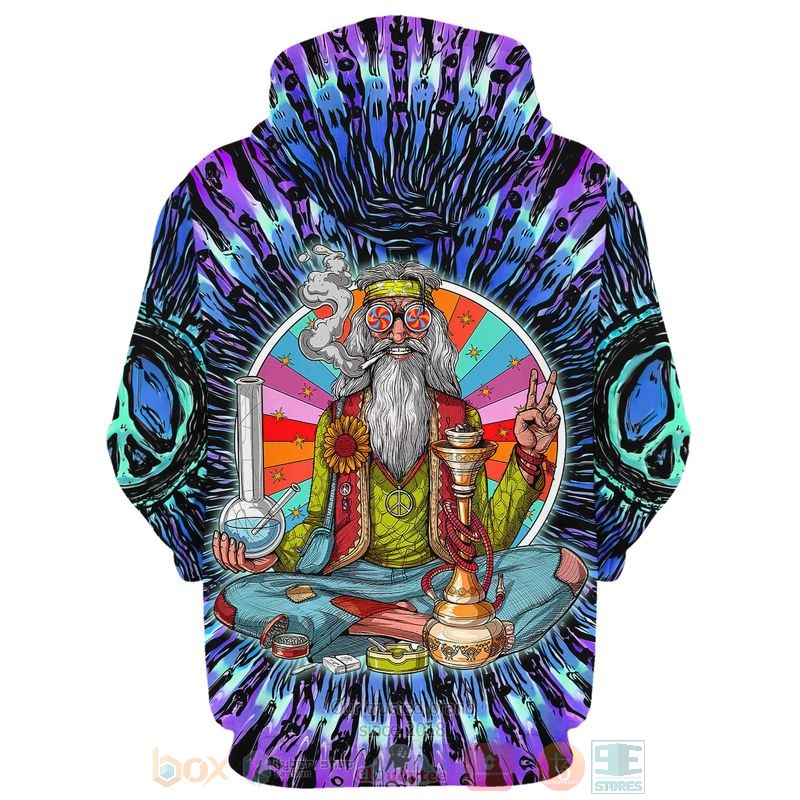 Hippie Stoner Smoking Weed 3D Fleece Hoodie Hippie Stoner Smoking Weed 3D Fleece Hoodie